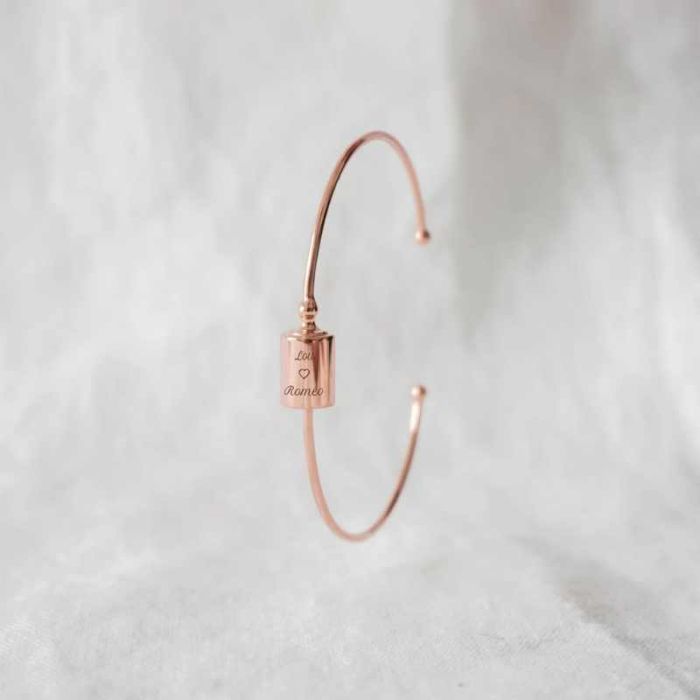 Armreif Gold Mon Petit Poids, Geschenkidee für Frauen, mit Gravur