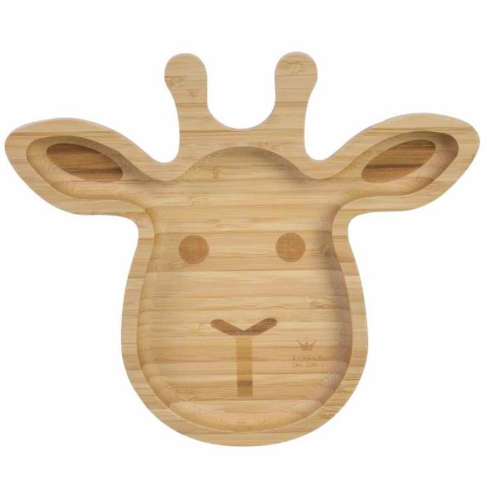 FSC Bambus Teller Giraffe mit Saugnapf - baby-geschenk.ch