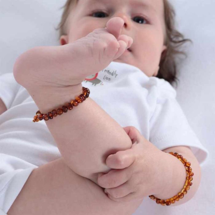 Bernstein-Arm-/Fußkettchen, Traditioneller Babyschmuck