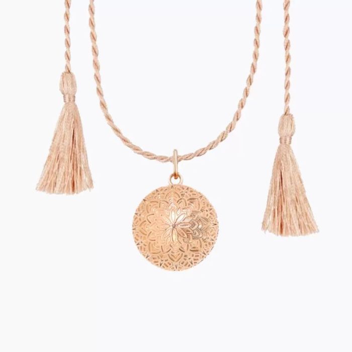 Schwangerschafts Bola Klangkugel, rosévergoldet, Spitze