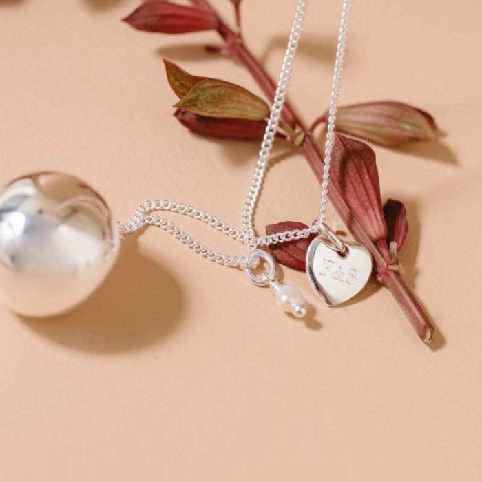 Schwangerschafts Bola Klangkugel, Chiara silber
