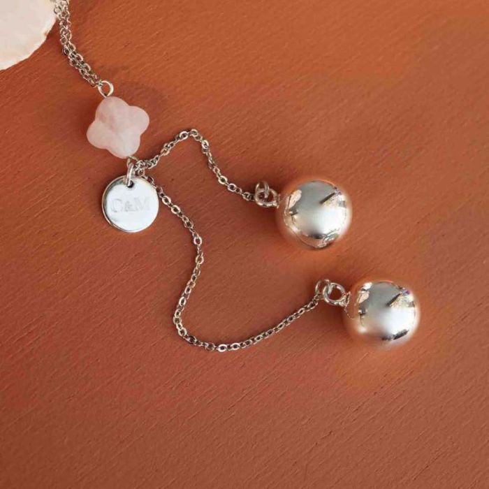 bola klangkugel für Zwillingsschwangerschaft, silber, der Marke aismée