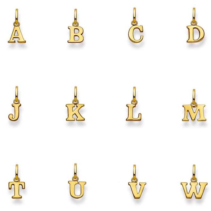 anhänger gold buchstabe