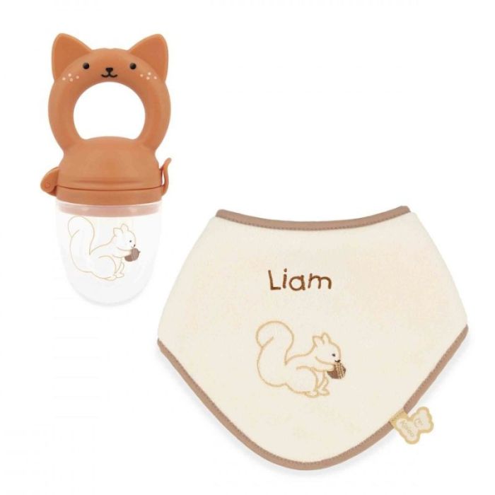 Geschenkset besticktes Lätzchen
