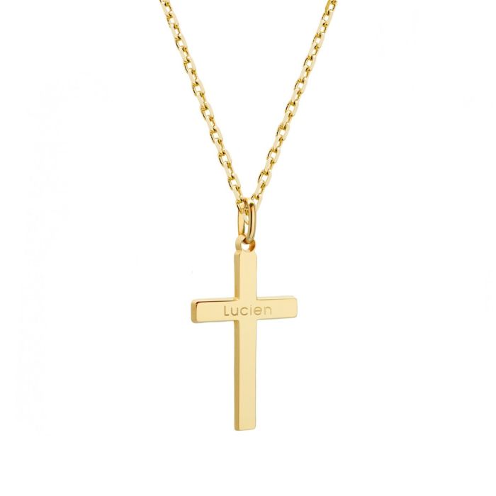 Halskette mit Kreuz zum Gravieren