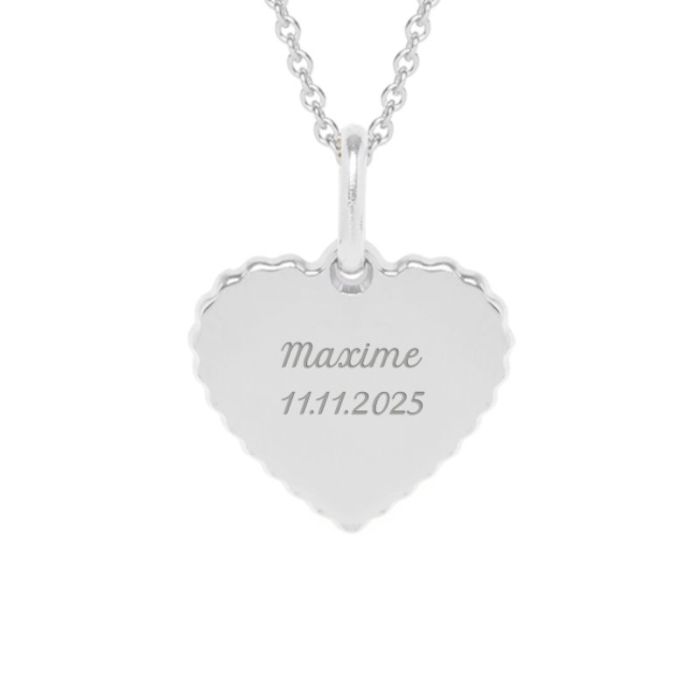 Personalisierte Halskette mit silbernem Herz Anhänger