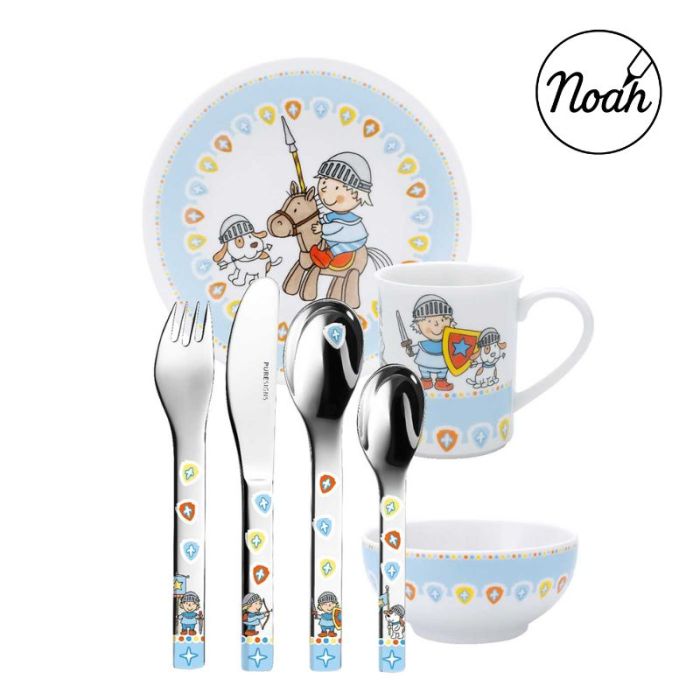 set de couverts à graver et vaisselle chevalier