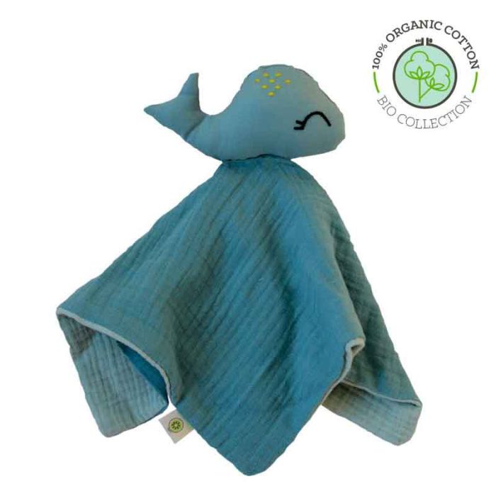 Doudou coton bio baleine - aPunt Barcelona