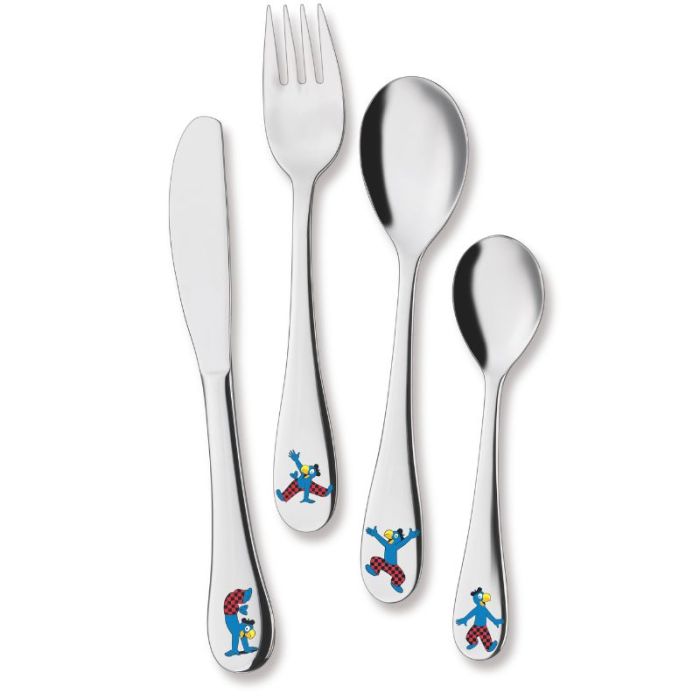 Globi 4-teiliges Besteckset für Kinder mit Gravur