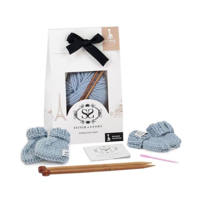 Strickset für Babyschuhe und Handschuhe