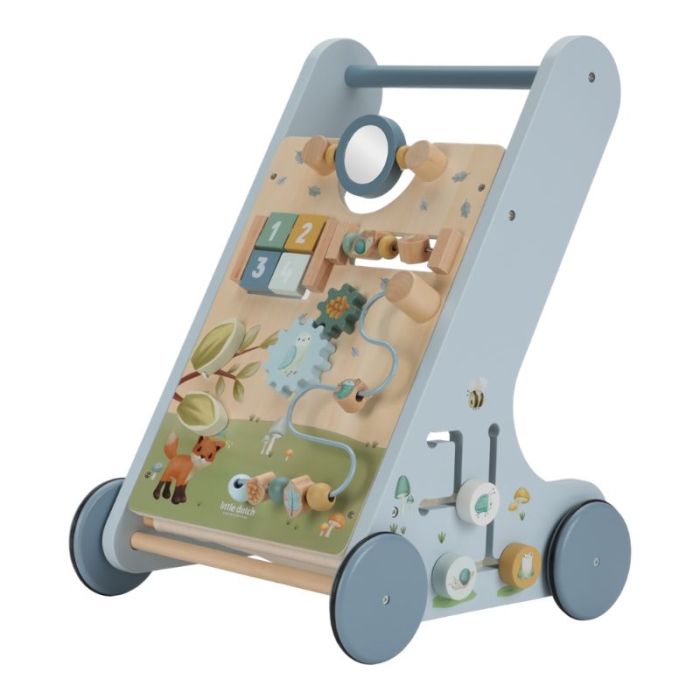 lauflernwagen holz little dutch blau