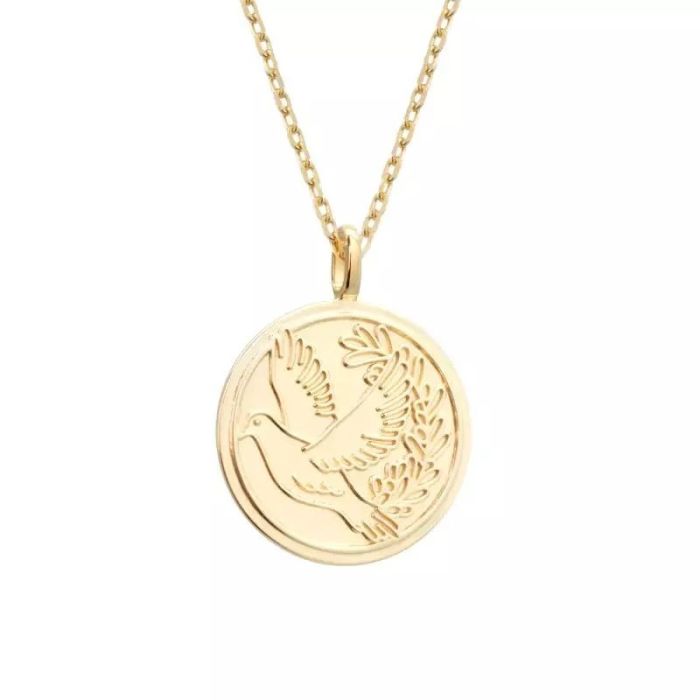 Halskette mit Taube und Olivenzweig,