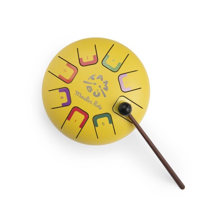 Mini-Zungen-Trommel, gelb, Marke Moulin Roty