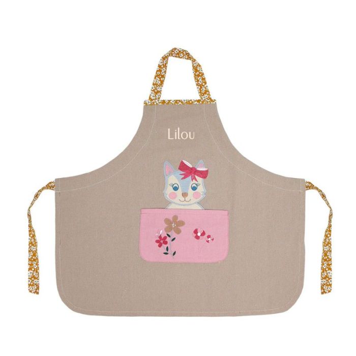 Schürze von 2 bis 6 Jahren, Katze von L'Oiseau Bateau,