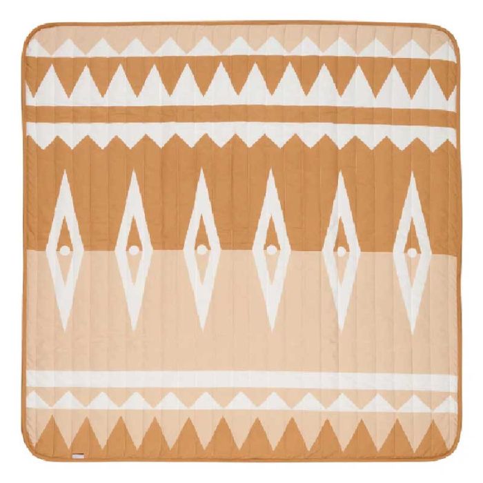 Toddlekind wasserfeste Babymatte für draußen, Camel, 120 x 120 cm, 100% Bio-Baumwolle