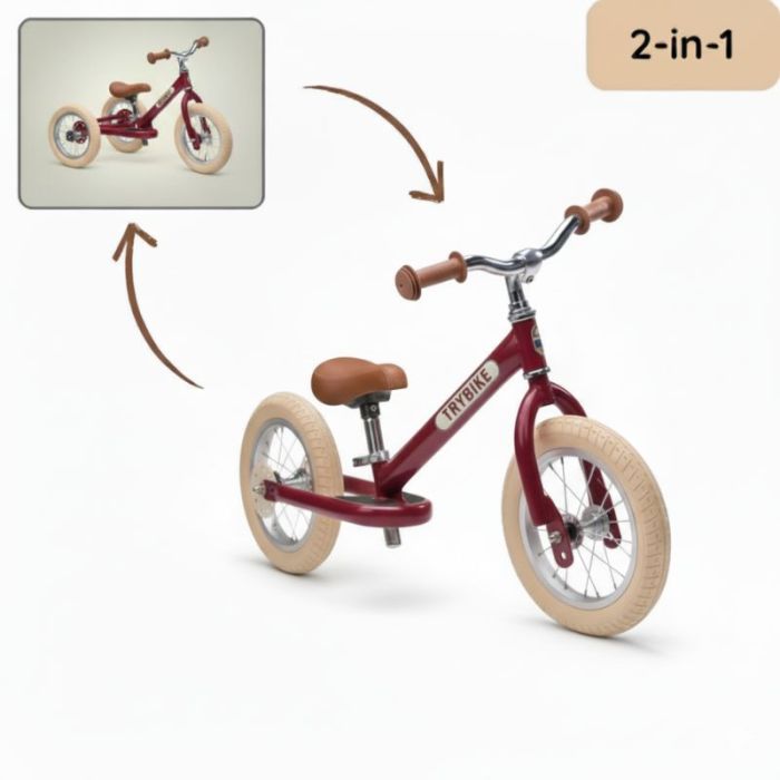 Laufrad Vintage rot, Trybike