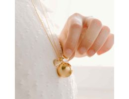 Schwangerschafts Bola Aismée, mit Herzen, Gelbgold