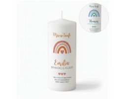 Personalisierbare Regenbogen Taufkerze