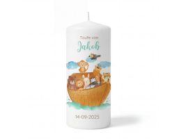 Personalisierte Taufkerze Arche Noah