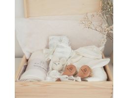 Großes Baby Geschenkset, 8-teilig, Maylily creme
