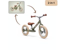 green metal trybike balance bike