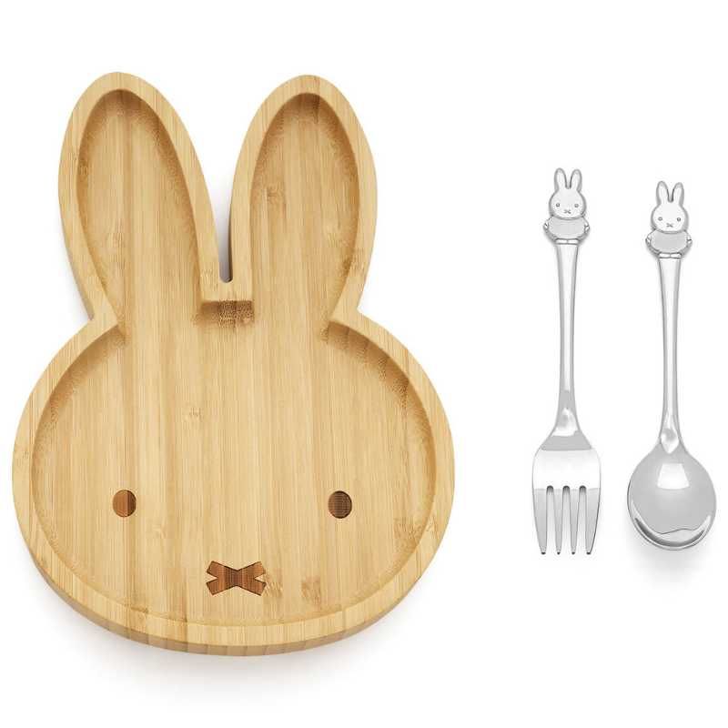 Ostergeschenk – Miffy Bambusteller mit Besteck