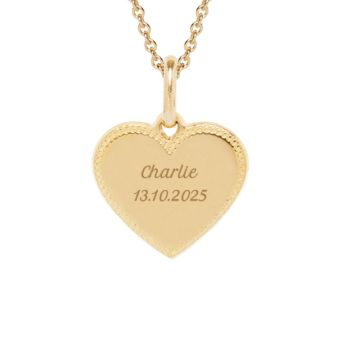 Anh&auml;nger Halskette Herz Gelbgold, individuell gestaltbar