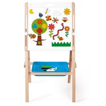 Standtafel & Whiteboard für Kinder mit Magnete und Papierrolle, Scratch