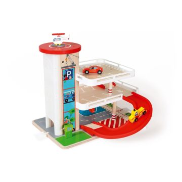 Auto Garage Parking aus Holz mit Zubehör, Scratch