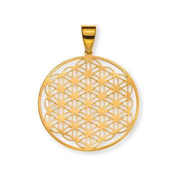 Anhänger Blume des Lebens aus Gelbgold 750, 20 mm