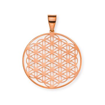 Pendentif fleur de vie en or rose 750, 20 mm