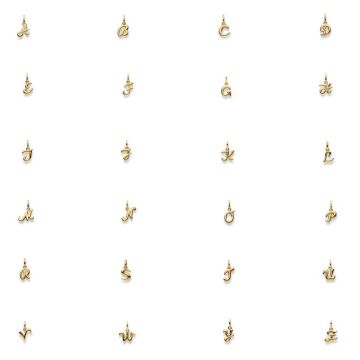 buchstabe anhänger gelb gold 18K