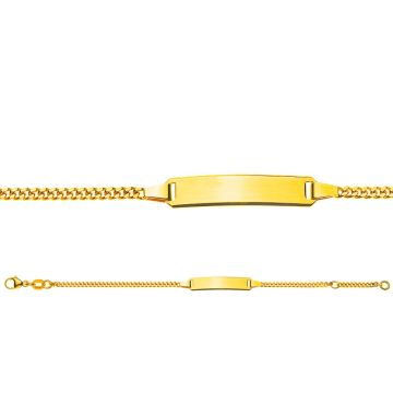 Baby Armband Gold 375, Gravurplatte oval, zu personnalisieren, Gratis Versand in die Schweiz
