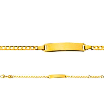 Baby Armband Gold 375, Gravurplatte extraflach, zu personnalisieren, Gratis Versand in die Schweiz
