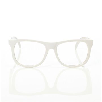 Baby Hipster Brillen Clear weiss