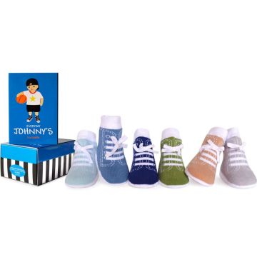 Sinnvolles Geschenk zur Geburt, Baby Socken Junge 0-12 Monate, Trumpette Johnny Everyday