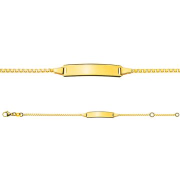 Identitätsarmband Gold 18K / Gelbgold 750, Venezianer Gratis Versand in die Schweiz