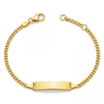 verstellbares Babyarmband, Panzerkettenband, rechteckige Plakette