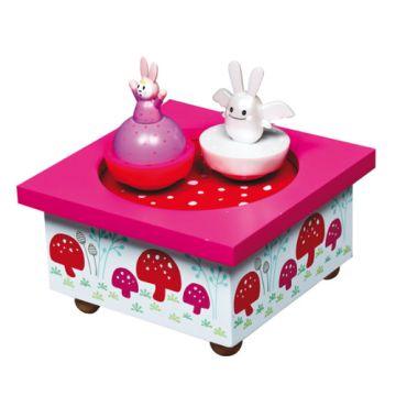 Spieluhr Engel-Hase rosa