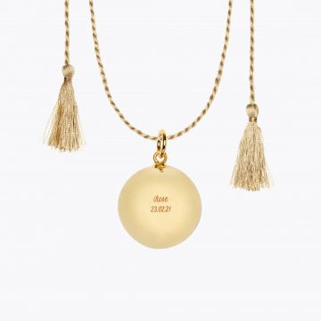 Gold Bola Ilado, Schwangerschafts-Geschenk Klangkugel mit Gravur