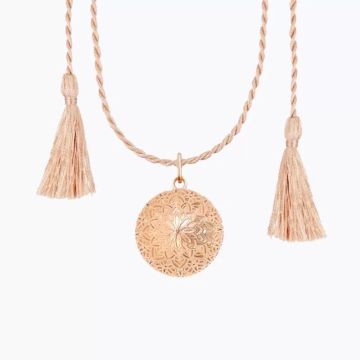 Schwangerschafts Bola Klangkugel, rosévergoldet, Spitze