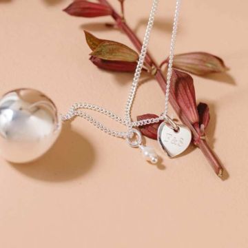 Schwangerschafts Bola Klangkugel, Chiara silber
