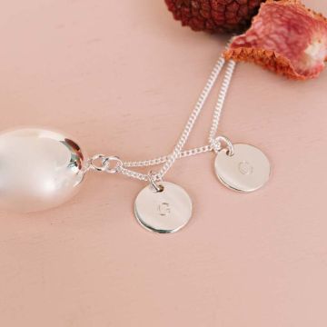 bola de grossesse argent, isis, forme ovale