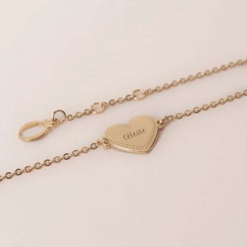 Medaille Armband Simone gelbgoldplattiert, mit Gravur
