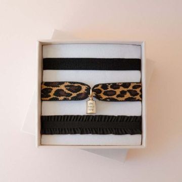 Armband Mon Petit Poids Gelbgold, Leopard