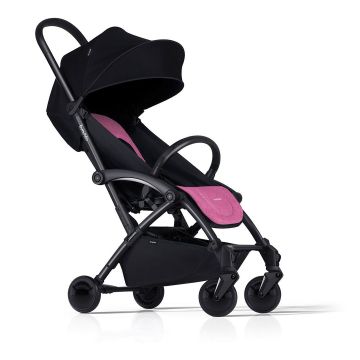 Kinderwagen Bumprider mit Gratis Wickeltasche, Buggy für Mädchen schwarz und pink, Gratis Versand