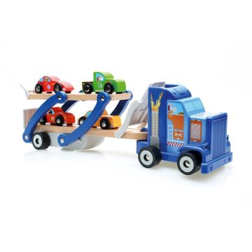 Autotransporter aus Holz Spielzeug für Junge ab 3, Scratch