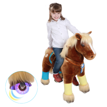 Caramel Premium Modell mit Zubehör, Ponycycle Medium mit Rollen für Junge und Mädchen von 4 bis 9 Jahre