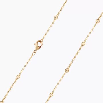 Verstellbare Kette aus gelbem Kristallgold von Ilado, 95 bis 110 cm, für Schwangerschafts-Bola