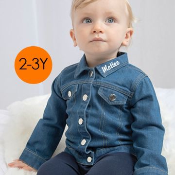 Denim Baby Hemd, zu personnalisieren 12- 18 Monate